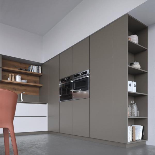 Buy cheap Contemporary Custom Particle Board Lacquer Kitchen Cabinet Residential Indoor Kitchen Cabinets For Hotel from wholesalers
