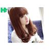 Buy cheap 14 Inch Brown Wave C Parting Heat Resistant Synthetic Hair Wigs For Young 100% Density from wholesalers