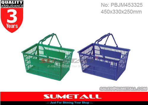 Buy cheap Personal Hand Held Plastic Shopping Baskets 26L / Small Shopping Hand Baskets from wholesalers
