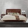 Buy cheap Fabric Upholster padad Headboard Queen Bed Leisure Bedroom Furniture in American design Apartment Bedroom interior fit from wholesalers