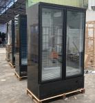 Factory double glass door beverage display freezer refrigerator with good