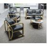 Buy cheap Leisure Modern Rose Gold Iron Metal Lounge sofa single 2 seater sofa from wholesalers