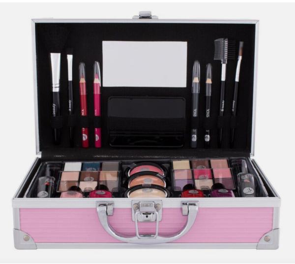 Buy cheap Pink Cosmetic Case 90 Degree Open and Multi - Purpose Aluminum Makeup Case For Travel from wholesalers