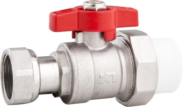 Buy cheap 5201A Gas Stove Valve Brass Ball Valve DN20 for Heating System Hot Water Supply with PP-R Adapter x Flexible Female Nut from wholesalers