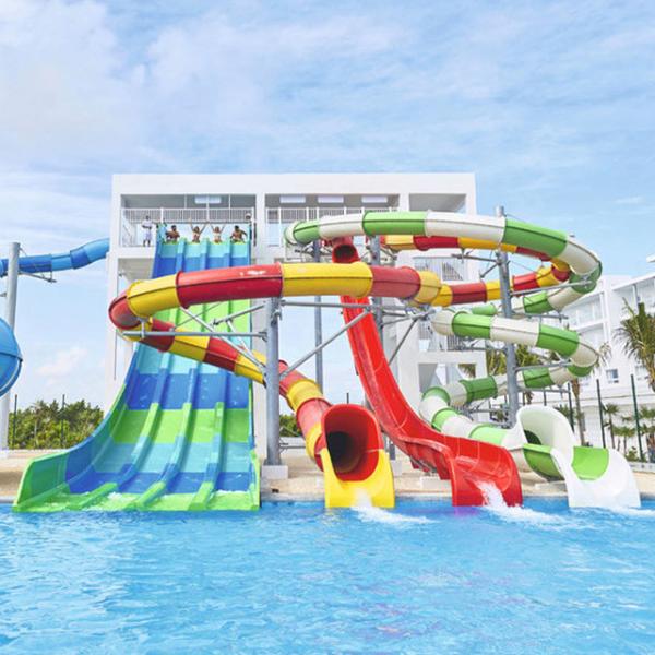 Buy cheap Swimming Pool Fiberglass Colorful Water Park Slide For Adult from wholesalers