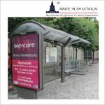 Galvanized 8mm Glass DC24V Bus Stop Waiting Shed