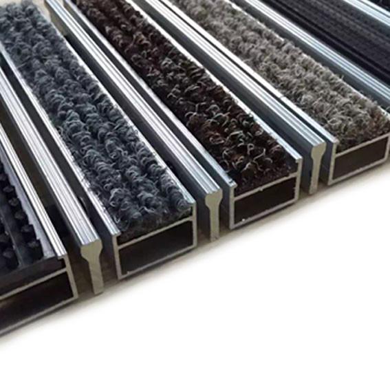 Buy cheap Rubber Brush Insert Aluminium Entrance Mat 6063 T5 650lbs Load from wholesalers