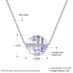 3.5g 17in Sterling Silver Jewelry Necklaces 8mm Ball Aurora Crystal Diamond