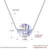 Buy cheap 3.5g 17in Sterling Silver Jewelry Necklaces 8mm Ball Aurora Crystal Diamond Necklace from wholesalers