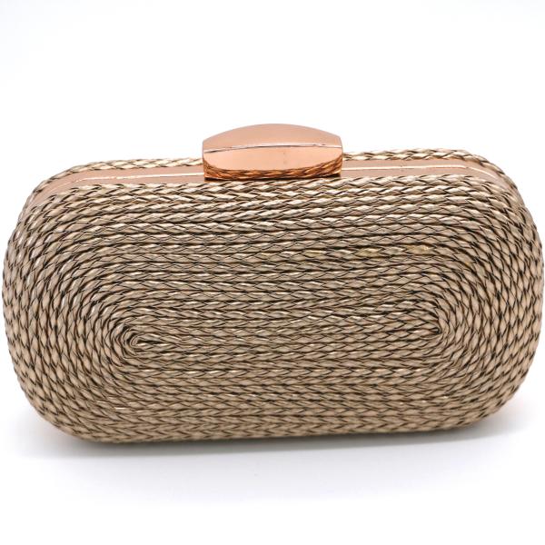 Buy cheap Leather Material Evening Clutch Handbag Rose Gold Color 20cm×10.5cm from wholesalers