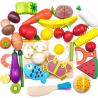 Buy cheap Colored 19cm Wooden Fruit Cutting Set Toy Kid Education from wholesalers