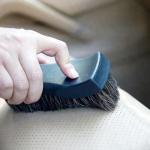 Mixed Bristle Horse Hair Leather Car Care Brush With Plastic Handle