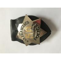 Buy cheap Custom Design Leather Wallet Spring Carbon Fiber Customized Police Money Clip product