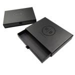 Logo Silver Foil/UV Finish Drawer Box Jewelry Paper Box for Custom Black end