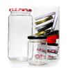 Buy cheap Food Grade Round Transparent 25ml To 1000ml Jam Honey Jelly Glass Storage Jar With Metal Airtight Lid from wholesalers
