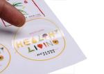 Transparent Custom Product Labels Circle Shape Durable Flexible For Cosmetics