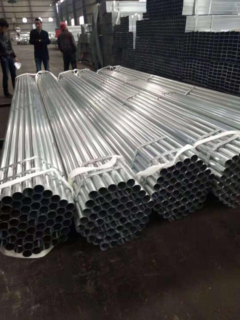 2.5-4.5mm Round Galvanized Steel GI Pipe Hot Dipped Zinc Coated and Invoiced by Actual Weight for Industry