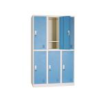 Six door Metal Clothes Cabinet Locker Steel Wardrobe Lockers