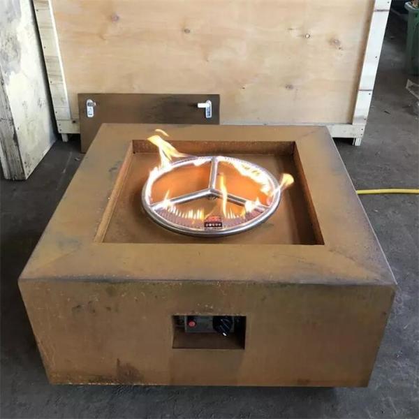Buy cheap Garden Furniture Corten Steel Fireplace Square Gas Heate Smokeless Fire Pits from wholesalers