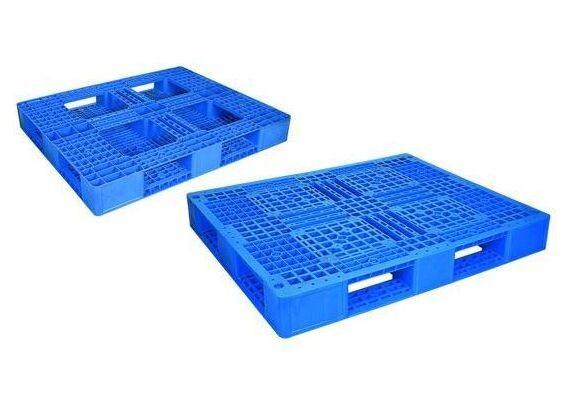 Large Capacity Supermarket Accessories Industrial Plastic Pallets Blue Stackable