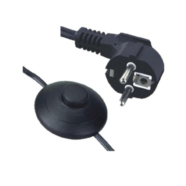 Buy cheap Schuko power cord plug with 317 foot switch, floor lamp power cord from wholesalers
