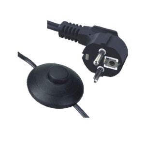 Buy cheap Schuko power cord plug with 317 foot switch, floor lamp power cord from wholesalers