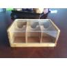 Buy cheap OEM bamboo wooden tea storage box chest box with clear acrylic lid from wholesalers