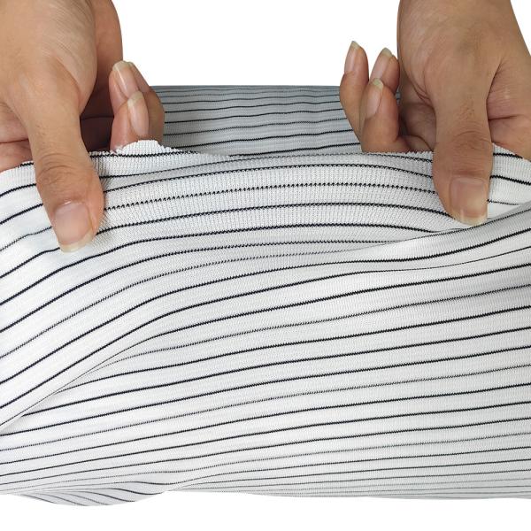 Buy cheap 6MM Stripe 240gsm Polyester Knitted ESD Anti Static Rib Fabric from wholesalers