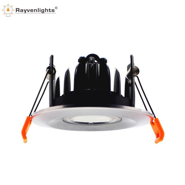 Buy cheap Aluminum waterproof IP65 AC240V recessed brushed chrome downlights fire rated from wholesalers