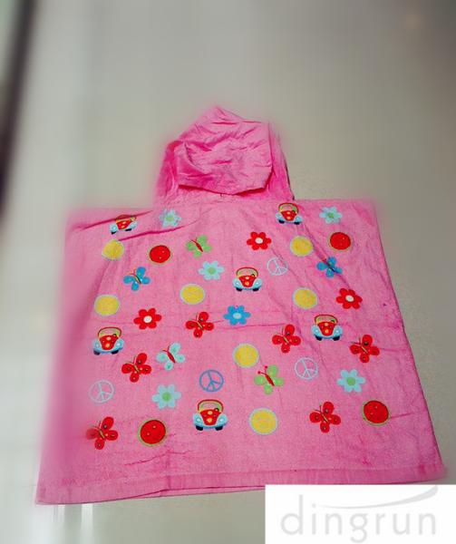 Buy cheap Cartoon Design Childrens Poncho Beach Towels 100% Machine Washable Cotton from wholesalers