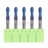 Buy cheap Titanium Carbide Ball Nose End Mill HRC65 10mm Shank Diameter 2 Flutes from wholesalers