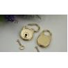 Buy cheap New style design bag metal accessories light gold oval shape hanging decorative padlock from wholesalers