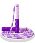 Purple Color Fitness Jump Rope Soft Beaded Skipping Rope For Children