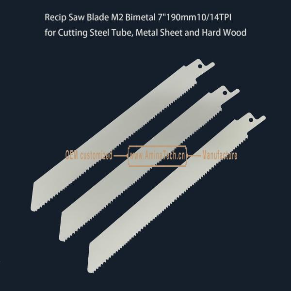 Buy cheap Recip Saw Blade M2 Bimetal 7" 190mm 10/14TPI ,Reciprocating,Reverse Teeth from wholesalers