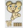 Buy cheap Offset Printed Running Piggy 3D Cartoon Stickers For Mobile Phone Decor from wholesalers