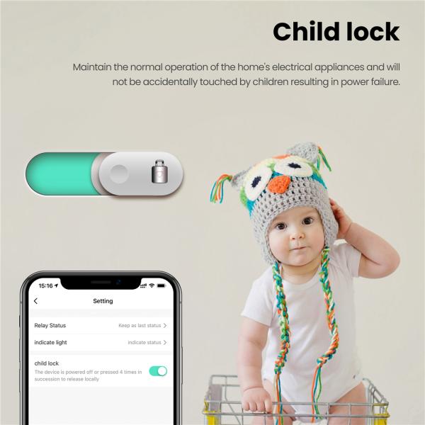 Smartlife 1.5M 2000W CE Smart Home Power Strip For European Travel