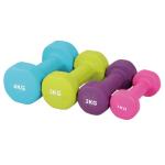Gymnasium Neoprene Dipped Dumbbells 6kgs Bone Vinyl Coated Dumbbells