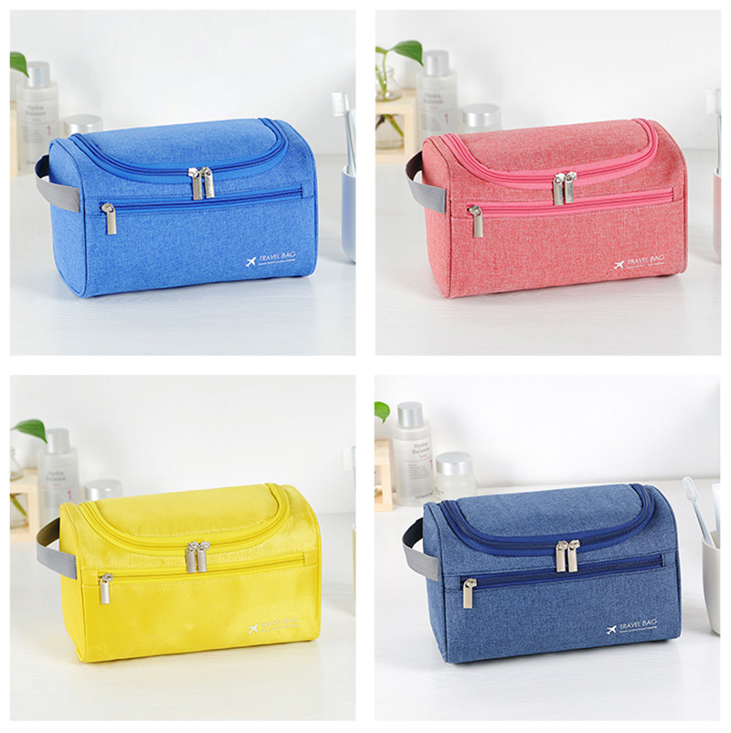 Mens Waterproof Oxford Hanging Travel Toiletry Bag With Hook