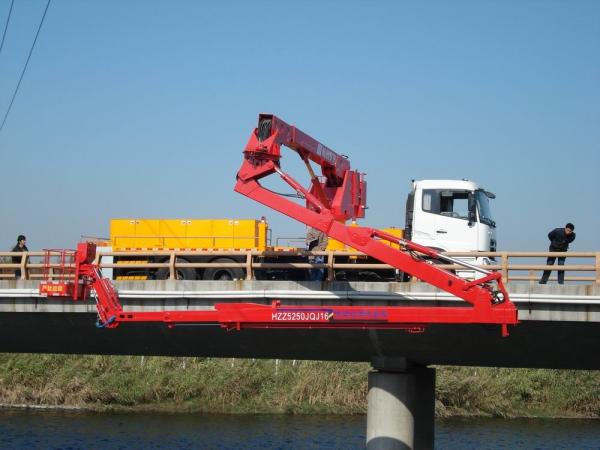 Quality 6x4 Bucket Type Bridge Inspection Equipment 16M DongFeng , Folding Platform for sale