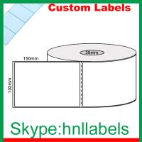 Buy cheap Custom Thermal Label 102mmX150mm/1 Plain D/Thermal Roll Perm, Perfs, 400Lpr, product