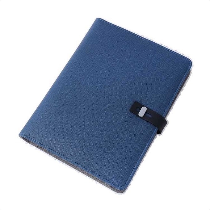OEM PU Leather Notebook Wireless Charger Power Bank Diary With Stand