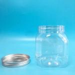 Clear Rectangular 820ml Plastic Cookie Jars For Chocolate Snacks