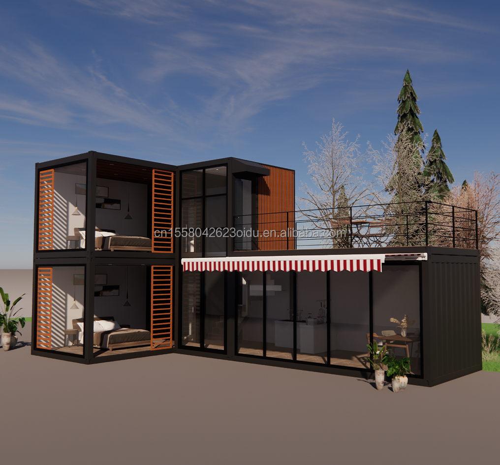 Design Steel Structure Modular Villa Easy Assemble Modern Home Luxury Container Prefabricated Houses Flat Pack Container