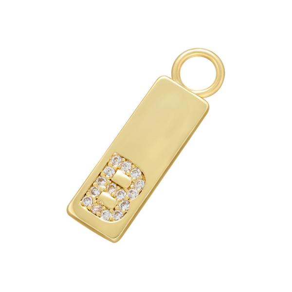 Buy cheap DIY 18K Gold Pendant Jewelry Initial Letter Zircon Charm Pendants from wholesalers