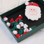 Wholesale 100% Safe Bpa free Silicone Bead with 3D Christmas Hat Focals - Non