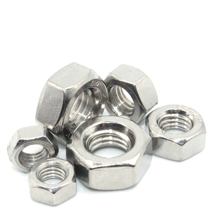 DIN 934 A2-70 Stainless Steel Hex Nuts M3 M4 M5 M6 M8 M10 Metric Measurement System