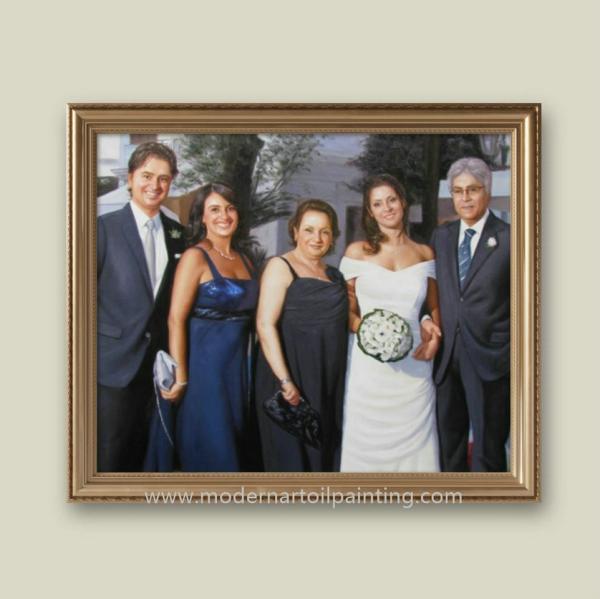 Buy cheap Home Decoration Family Custom Oil Painting Portraits Canvas From Photo 5cm from wholesalers