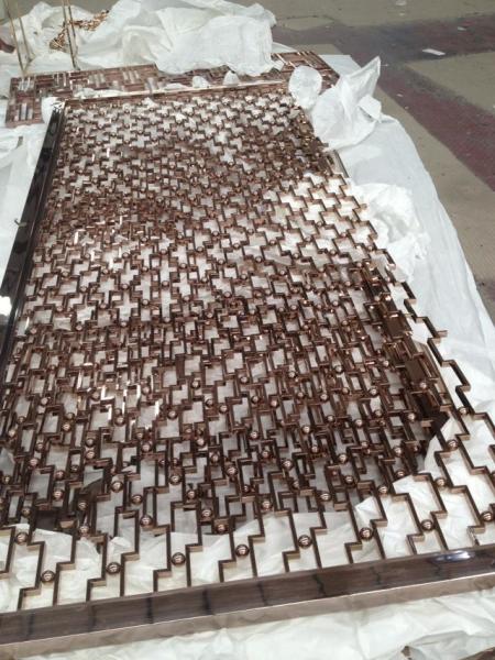 Buy cheap Gold Stainless Steel Screen Panels For Column Cover/Cladding from wholesalers