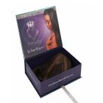 custom hair extensions gift box luxury rigid wig packaging paper box hinged book