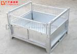 Silver Side Cover Stacking Rack System , Industrial Steel Folding Plastic